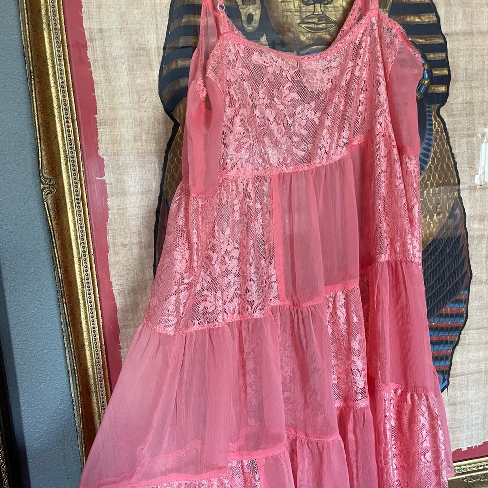 Free people intimates - sheer slip / lingerie coral